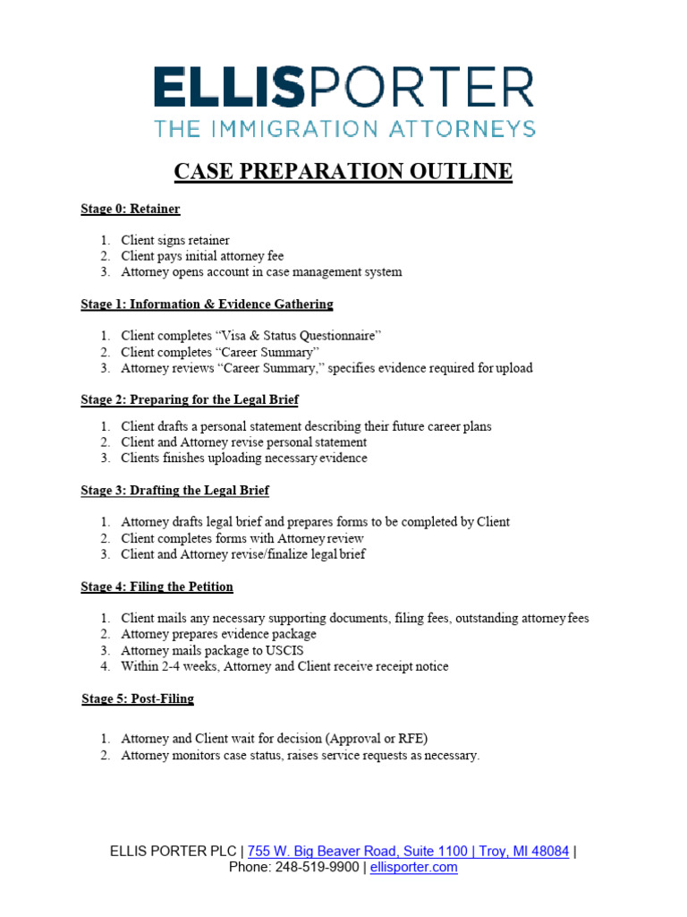 Case Preparation Outline | PDF