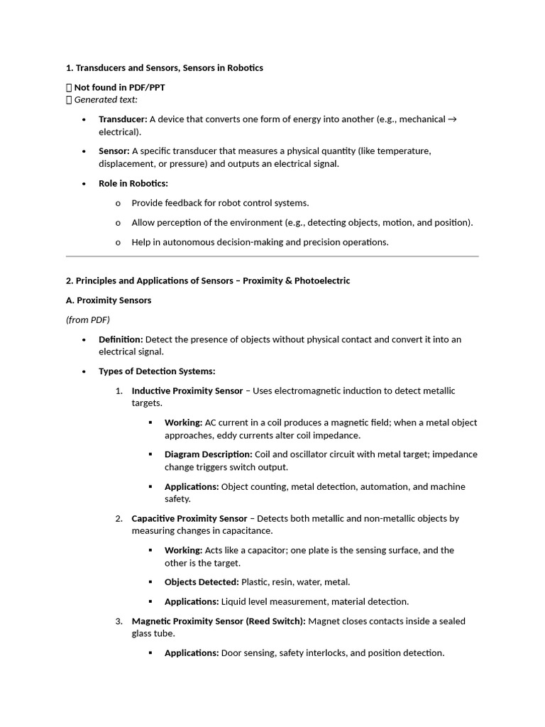 Unit4 GPT Notes | PDF | Sensor | Capacitor