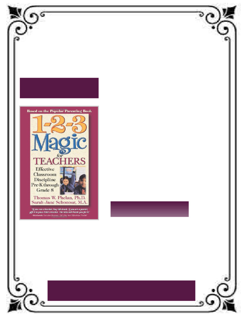 1 2 3 Magic for Teachers Effective Classroom Discipline Pre K through ...