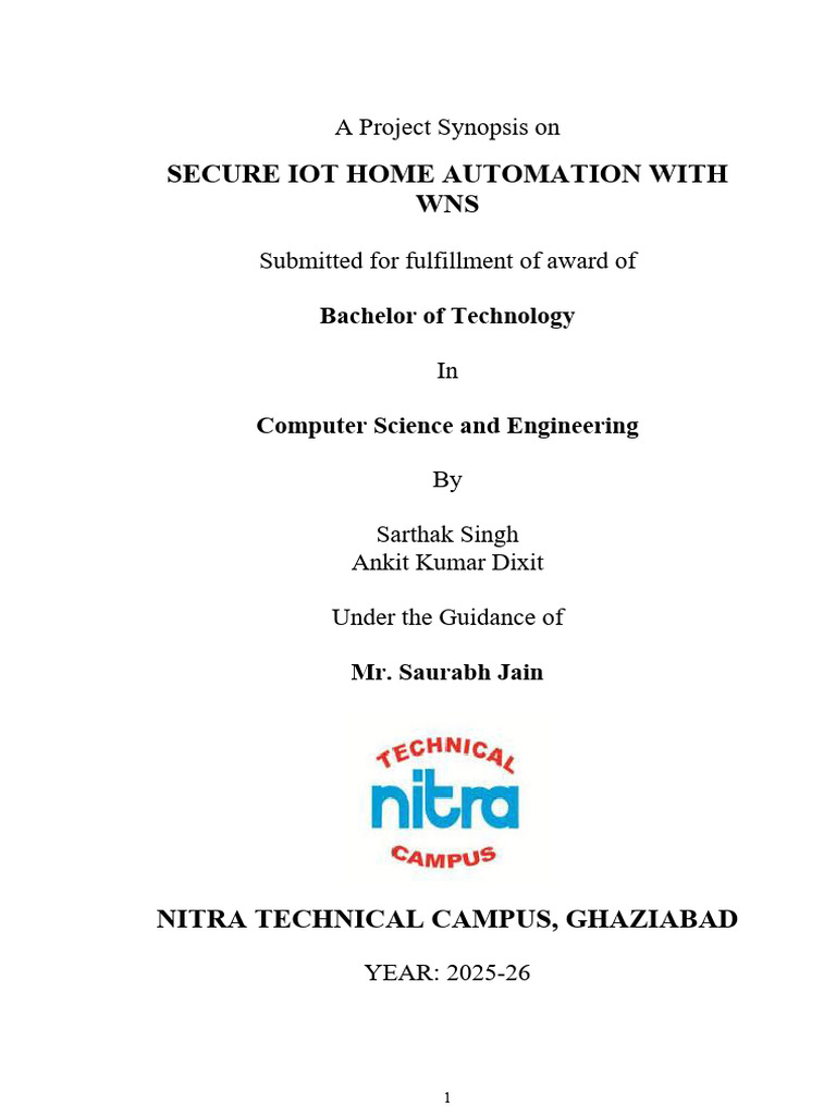 Secure Iot Home Automation With Wns (2) | PDF | Internet Of Things ...