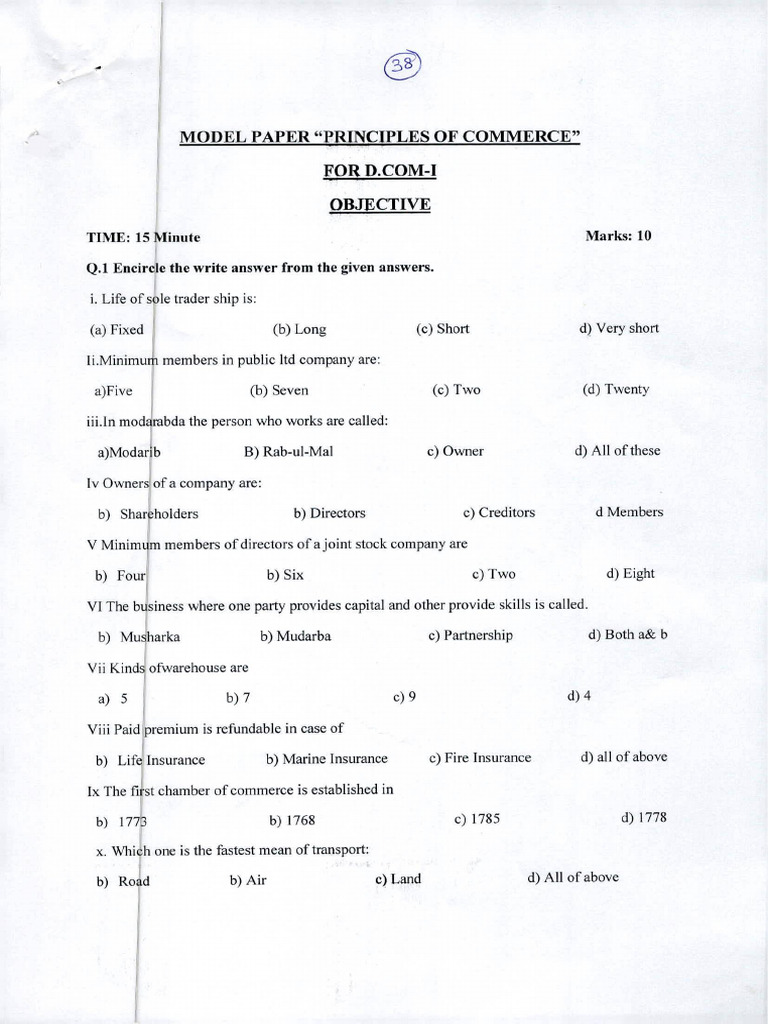 PRINCIPLES OF COMMERCE (2) Financial Accounting | PDF | Bookkeeping ...