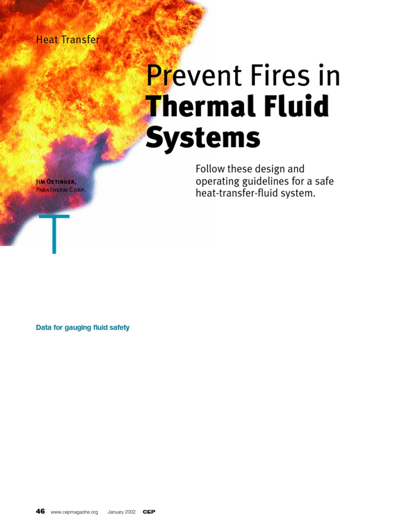 Prevent Fires in Thermal Fluid Systems | PDF | Thermal Insulation ...