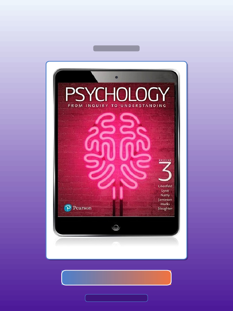 Psychology From Inquiry to Understanding 3th Edition E-book Testbank ...