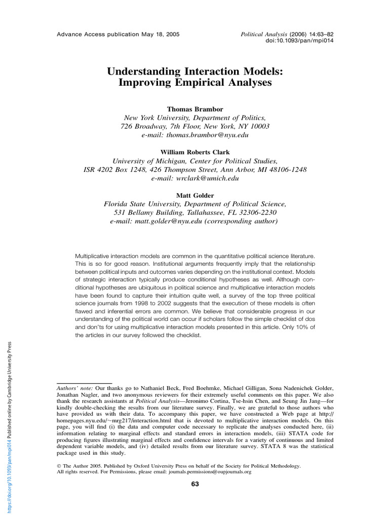 Understanding Interaction Models | PDF | Multicollinearity | Regression ...