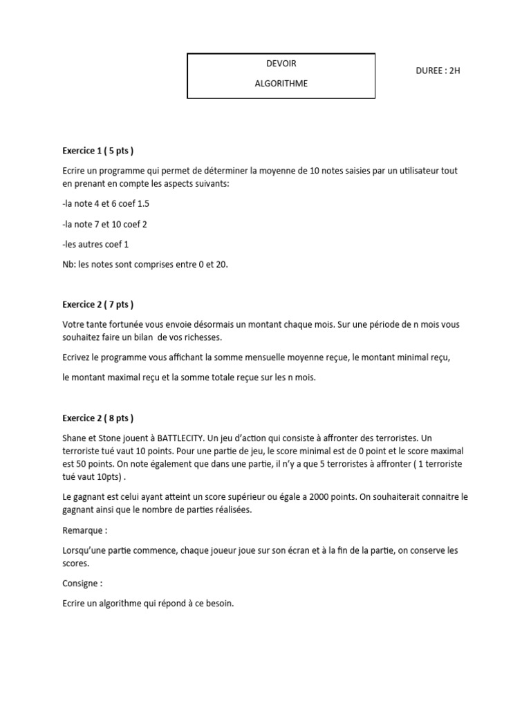 Test n1 | PDF