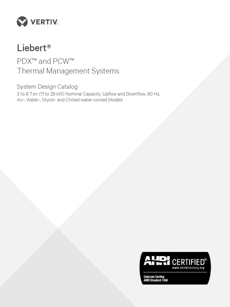 LiebertPDX Manual | PDF | Air Conditioning | Gas Technologies