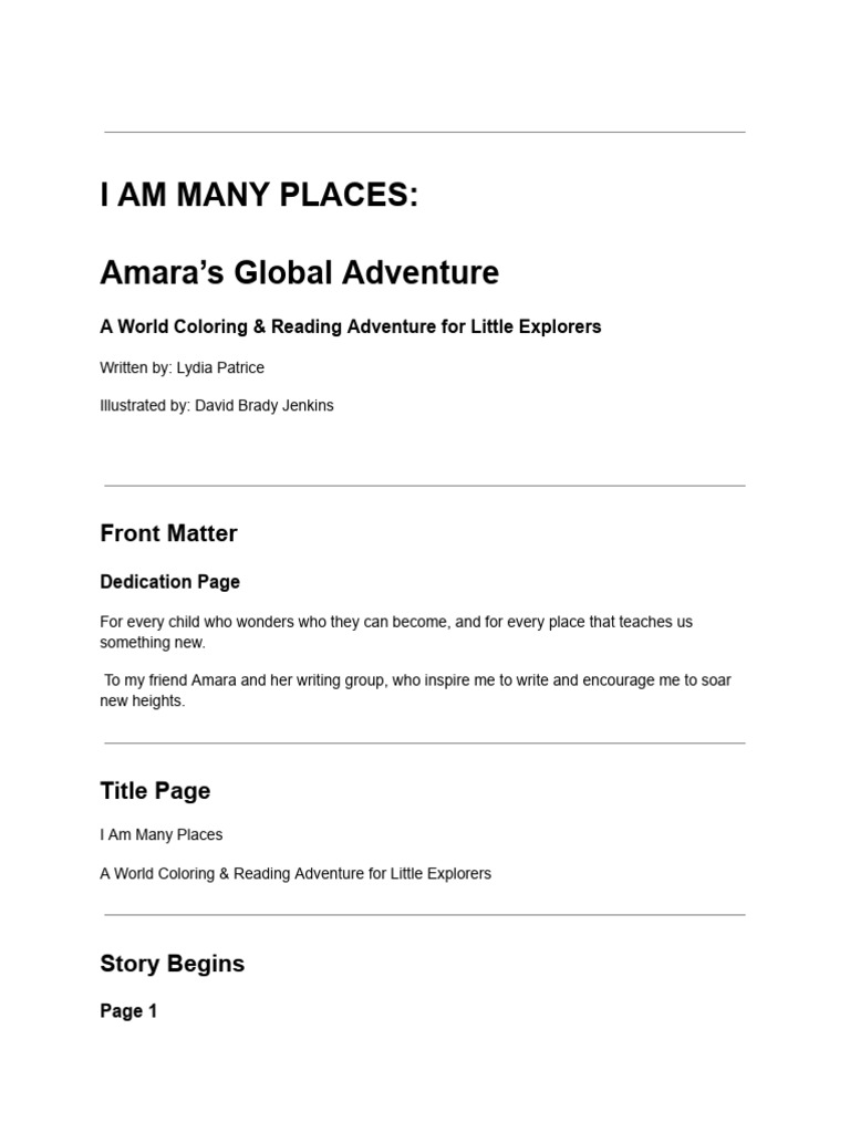Children’s Book Rough Draft | PDF | Clothing | Polynesia