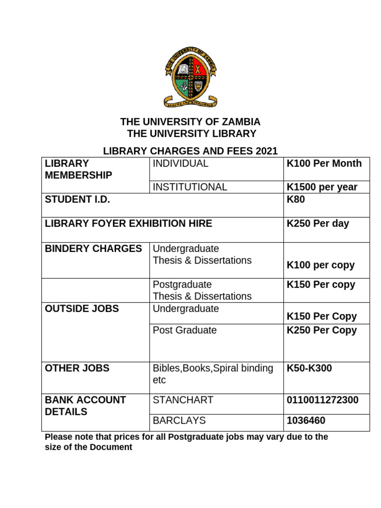 Library Fees | PDF
