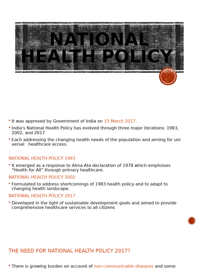 National Health Policy | PDF | Health Care | Health Policy