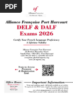 DELF-DALF Exam Dates 2025 Schedule | PDF