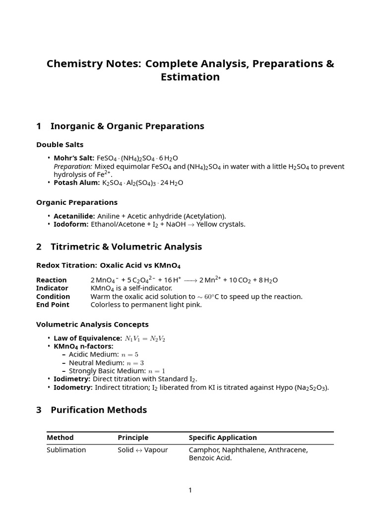 Complete Chemistry Notes | PDF | Atoms | Chemical Substances