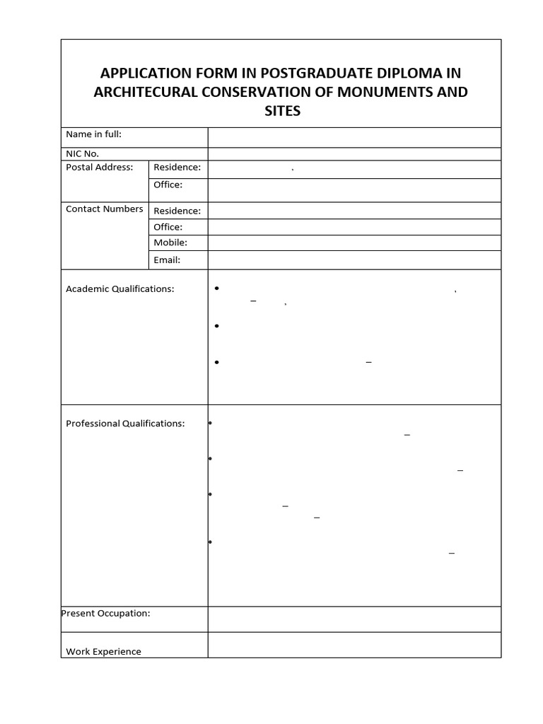 ICOMOS Sri Lanka Membership Application Anjula 093706 | PDF ...