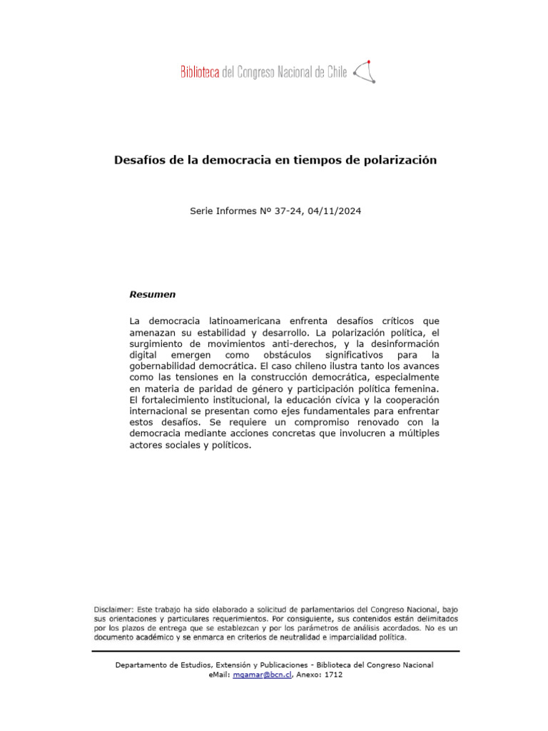 Desafíos de La Democracia en Tiempos de Polarización | PDF | Democracia ...