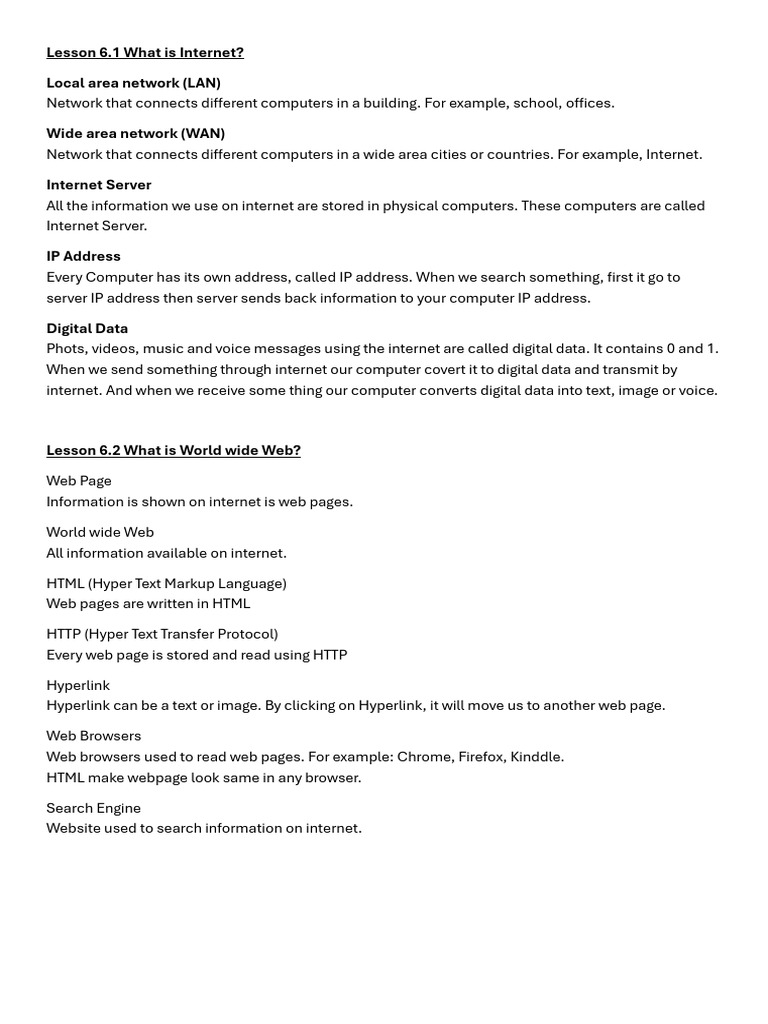 Azhan Grade 5 ICT Unit 6 | PDF | World Wide Web | Internet & Web