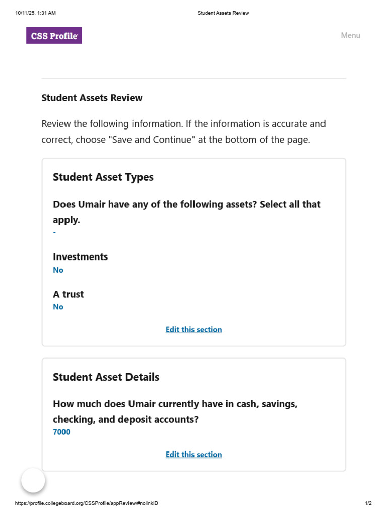 17 Student Assets Review | PDF