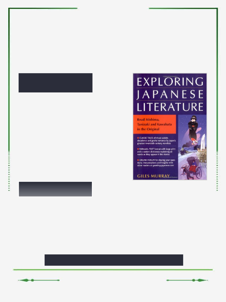 Exploring Japanese Literature Read Mishima Tanizaki and Kawabata in the ...