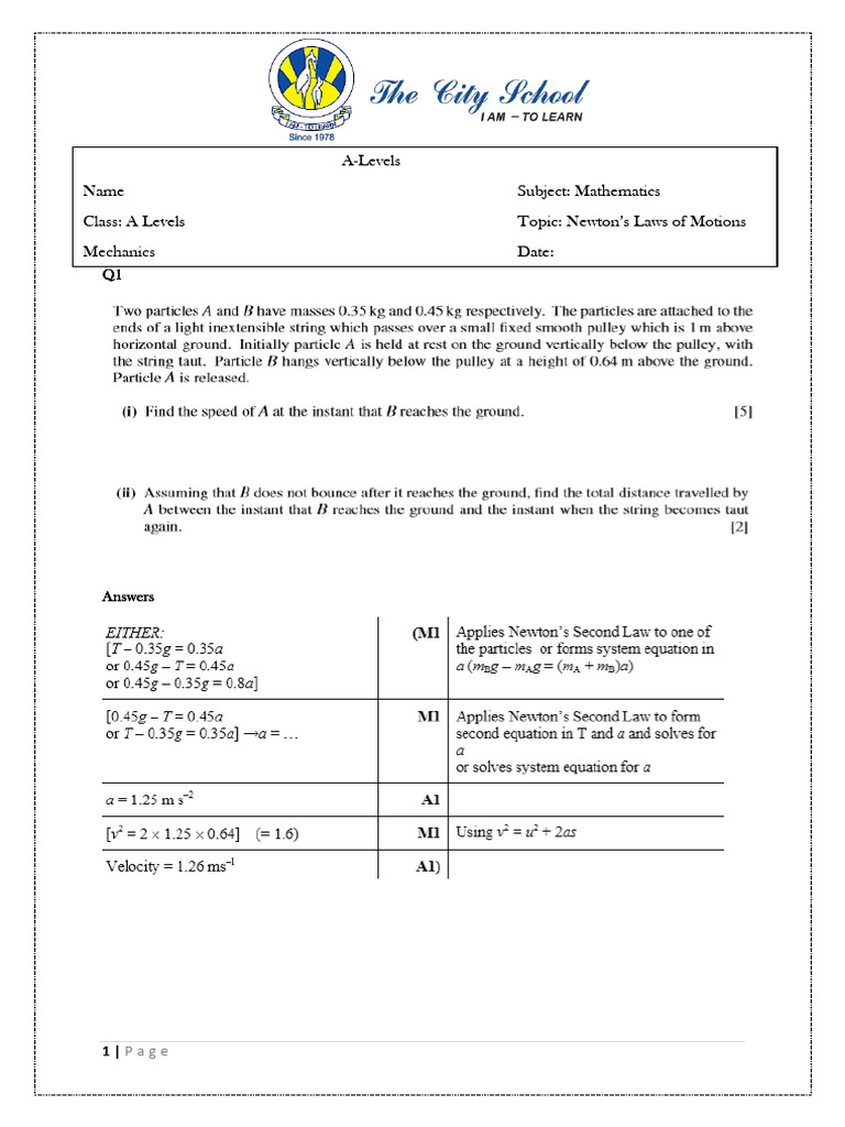 Newtons Laws of Motion | PDF