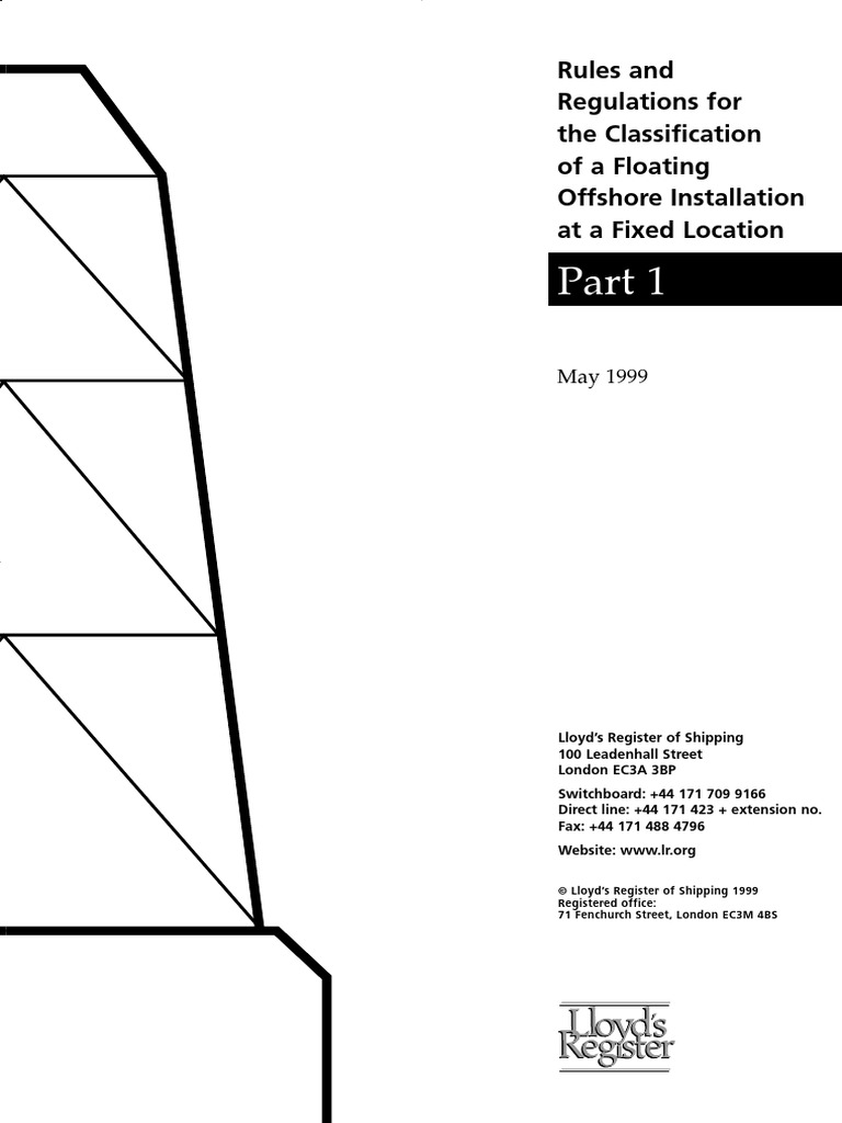 Part 1 - Regulations, May 1999 | PDF | Safety