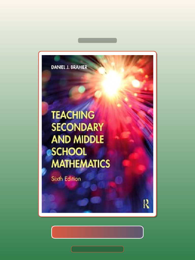 Instructor Manuals and Teaching Secondary and Middle School Mathematics ...