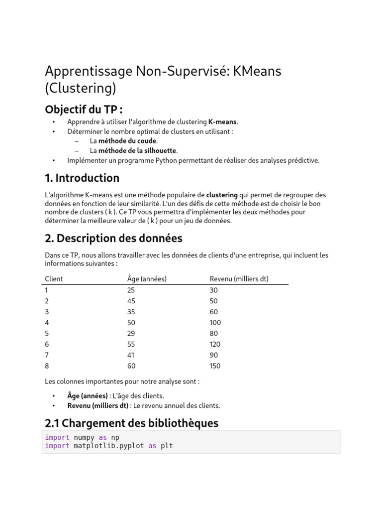 TP5 Clusetring Corrigé | PDF | Mathématiques appliqués | Génie logiciel