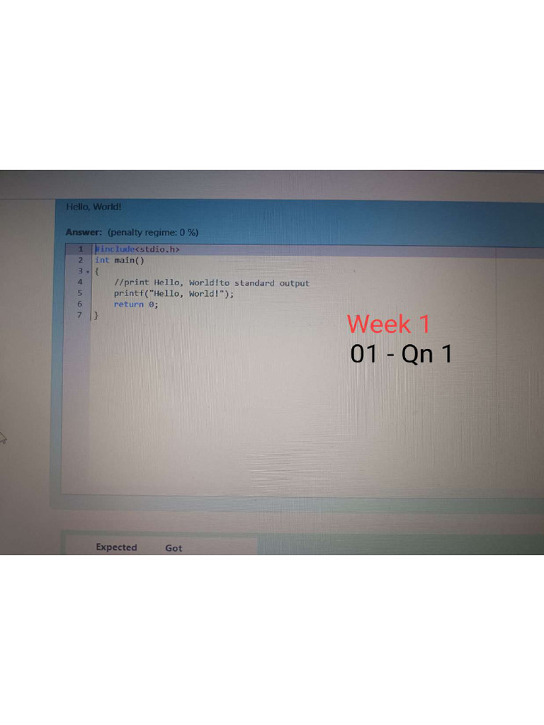 C Programming Week 1 To Week 5 | PDF