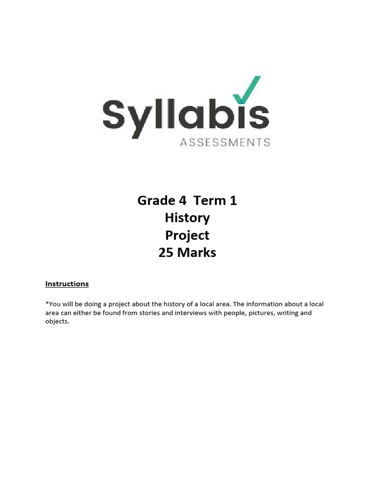 History Task 1 - Project | PDF