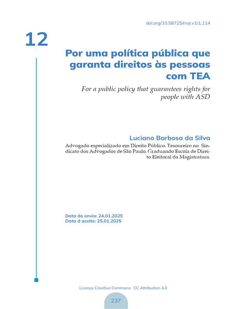 Luciano Barbosa Da Silva - Por Uma Política Pública Que Garanta ...
