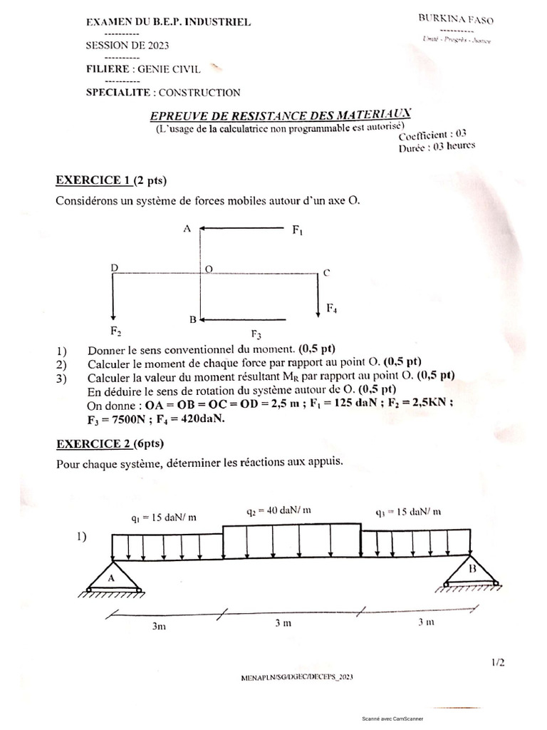 RDM Examen 2023 +corrigé | PDF