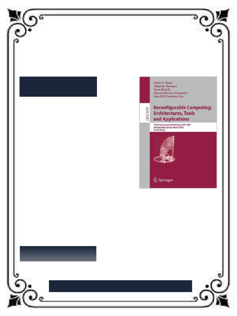 Reconfigurable Computing Architectures Tools and Applications Third ...