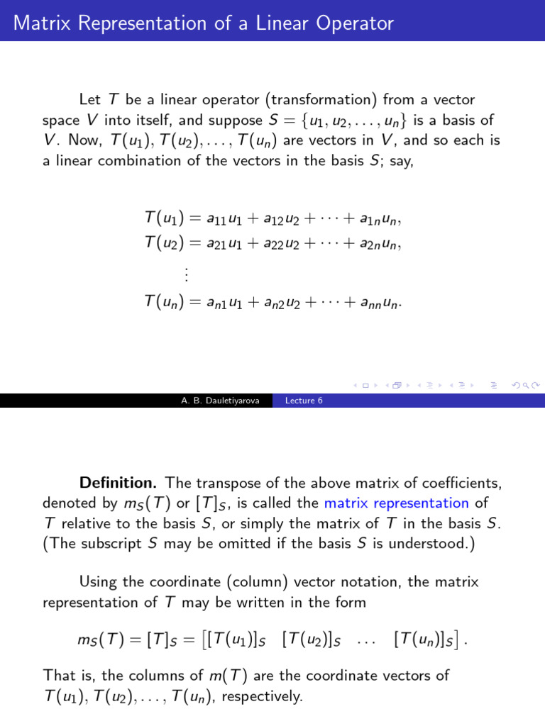 L6 Additional Chapter of Linear Algebra | PDF | Matrix (Mathematics ...