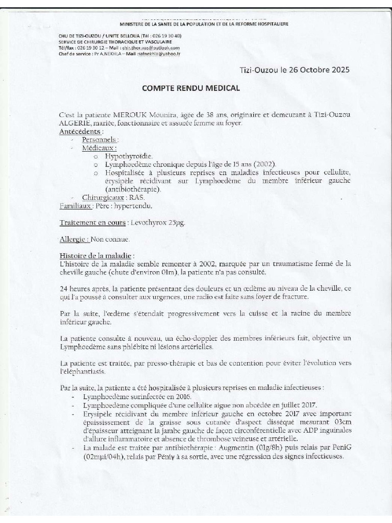 Compte Rendu Medical | PDF