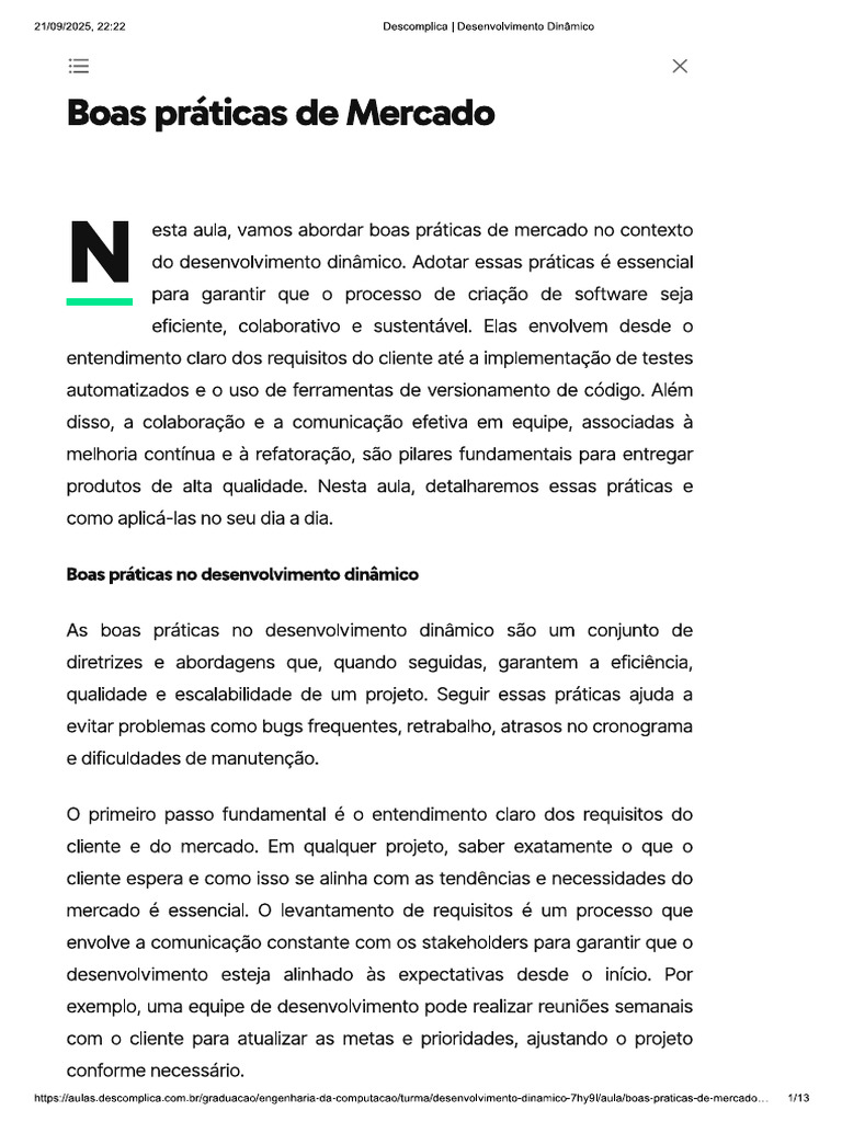 Boas Práticas de Mercado | PDF
