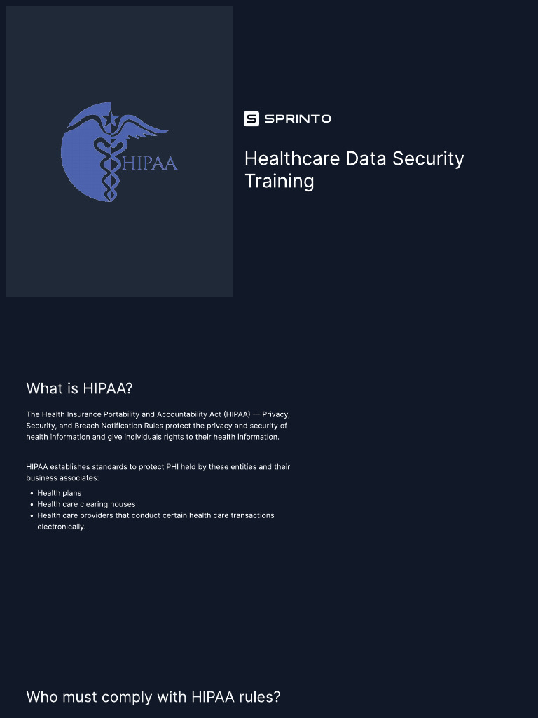 Hip A A Data Processing and Privacy Training | PDF | Health Insurance ...