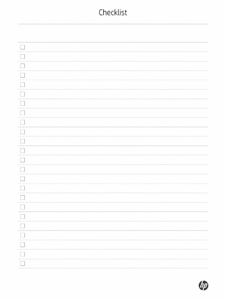 Checklist | PDF