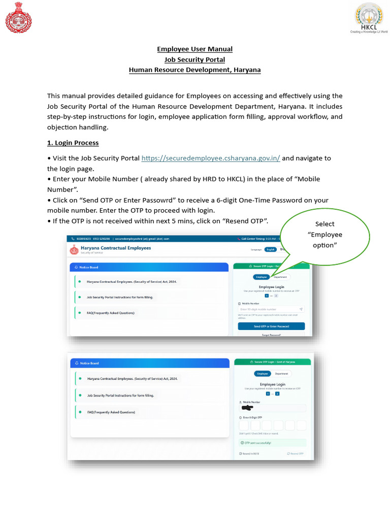 Employee User Manual-7tQtgJgA | PDF | Computer Access Control ...