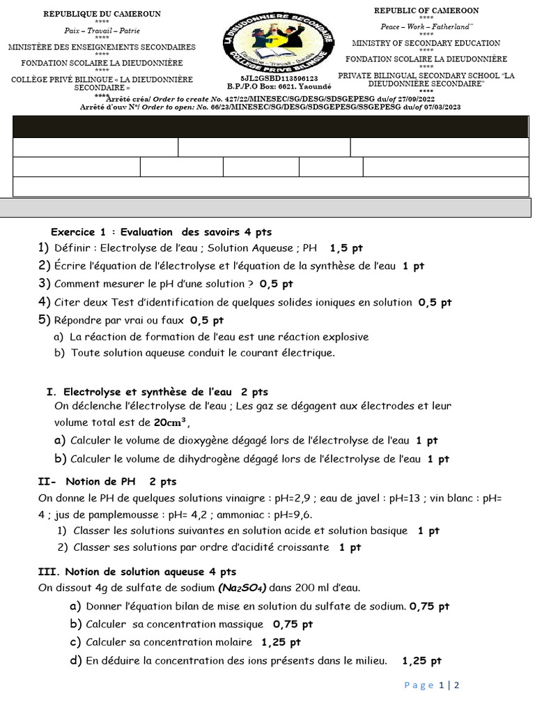 3e PCT LDS S2 | PDF | Ph | Éléments chimiques