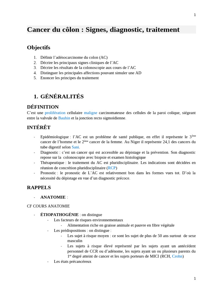 3-Cancer Du Colon | PDF | Cancer du côlon | Cancer
