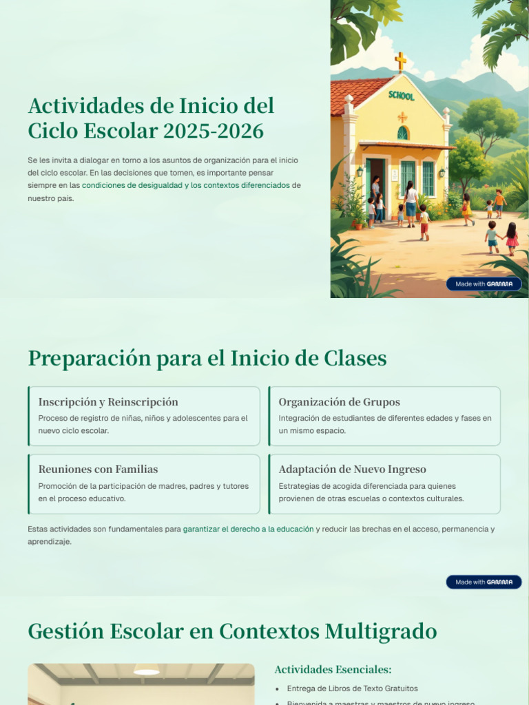 Actividades de Inicio Del Ciclo Escolar 2025 2026 | PDF | Inclusión ...