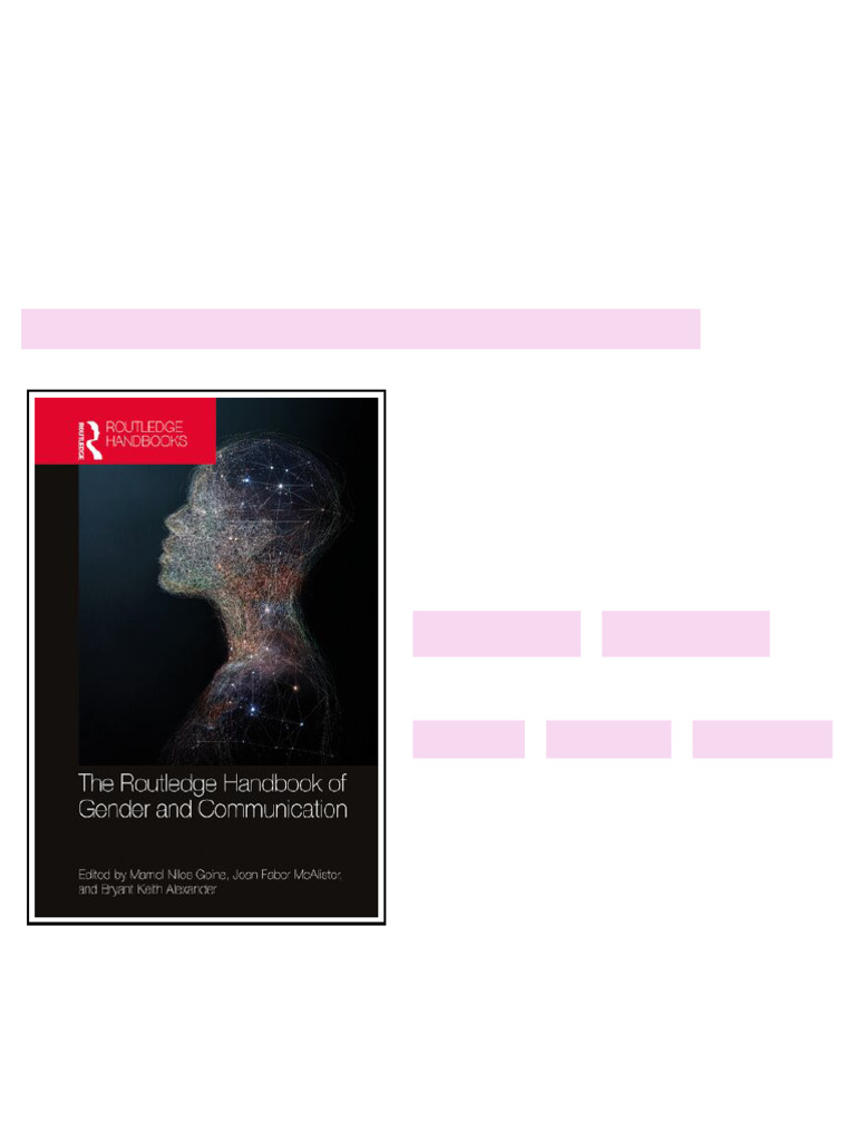The Routledge Handbook of Gender and Communication 1st Edition Marnel ...