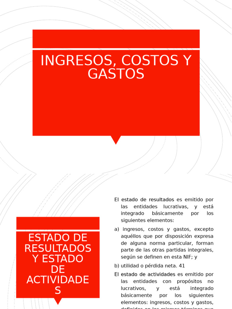 Ingresos Costos y Gastos | PDF | Contabilidad | Estado de resultados