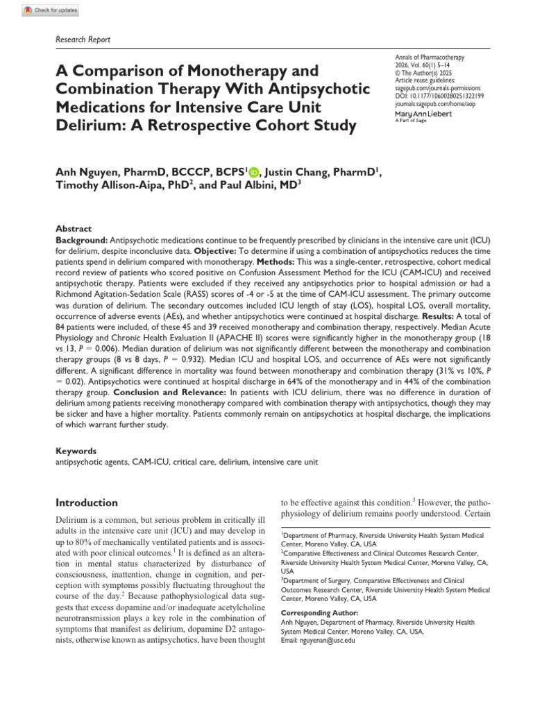 Nguyen Et Al 2025 A Comparison of Monotherapy and Combination Therapy ...