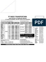 Price List Index Transportama Perwakilan Malang
