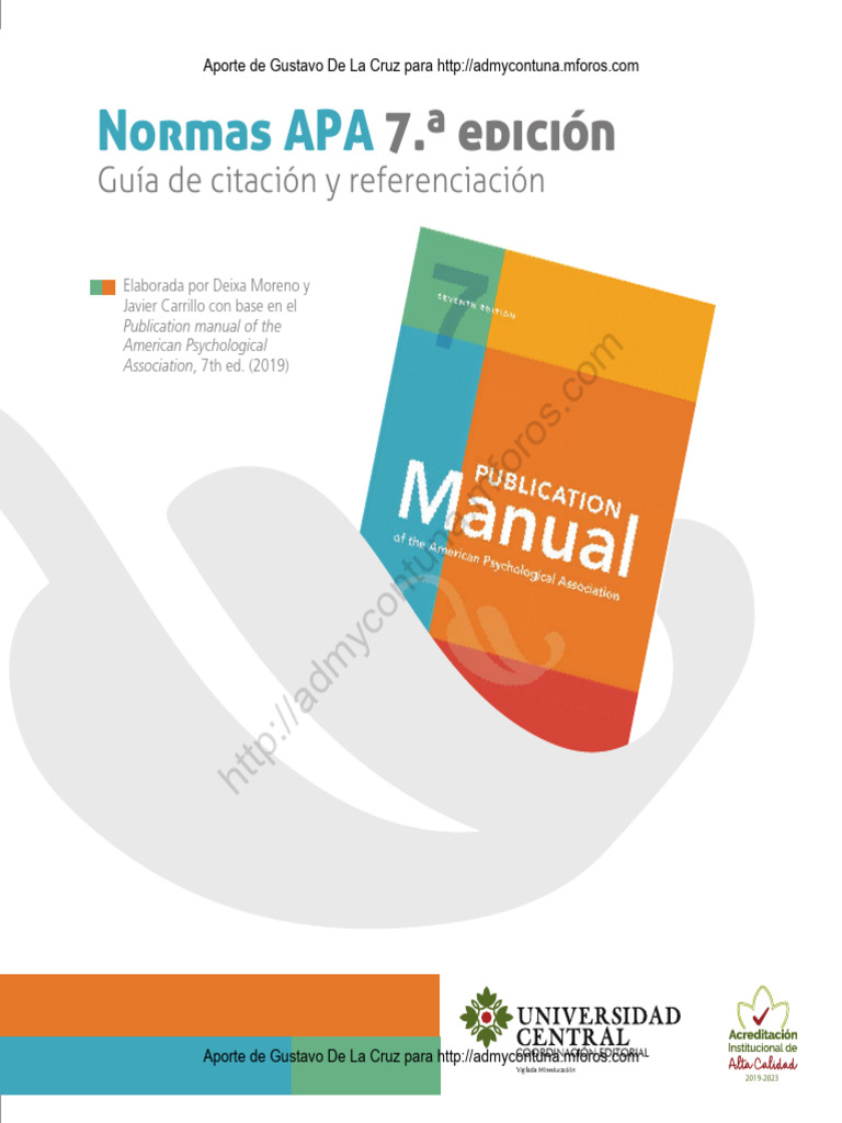 Guia Normas Apa 7 Ed 2019 11 6 | PDF | Estilo apa