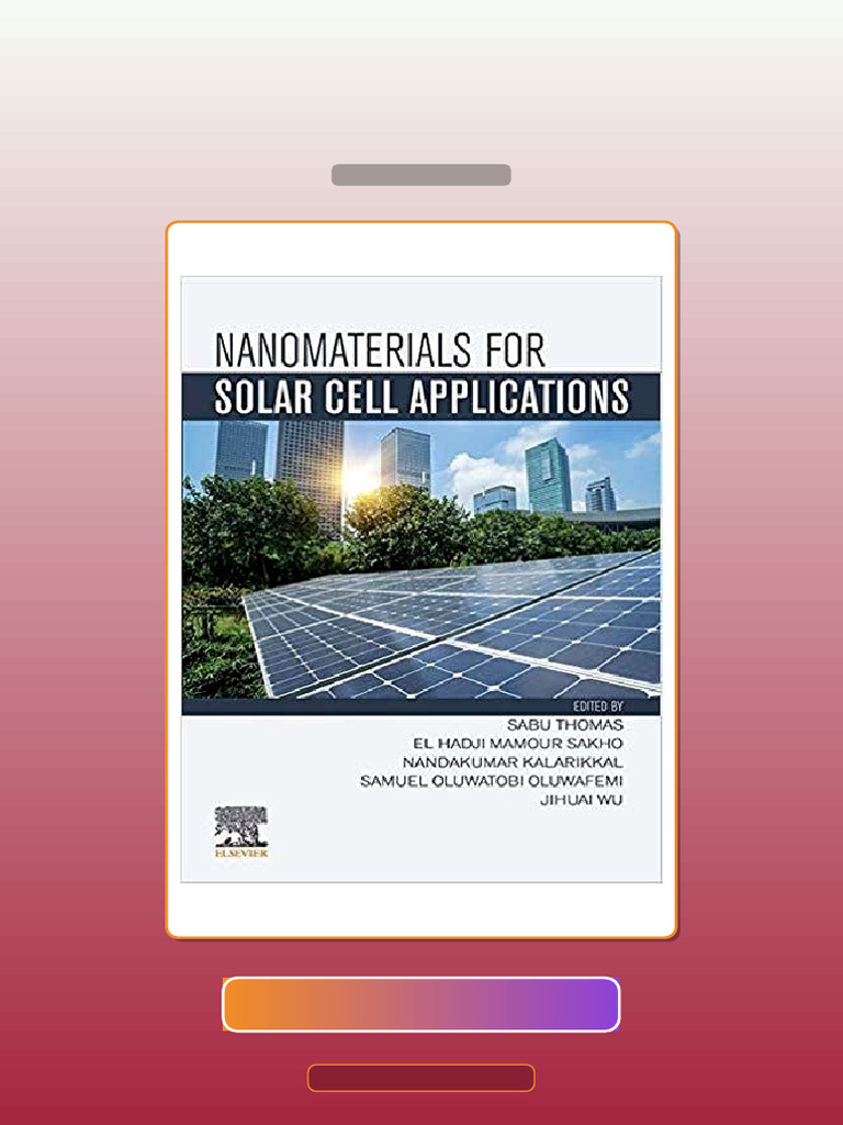 Nanomaterials for Solar Cell Applications by Sabu Thomas E-book ...