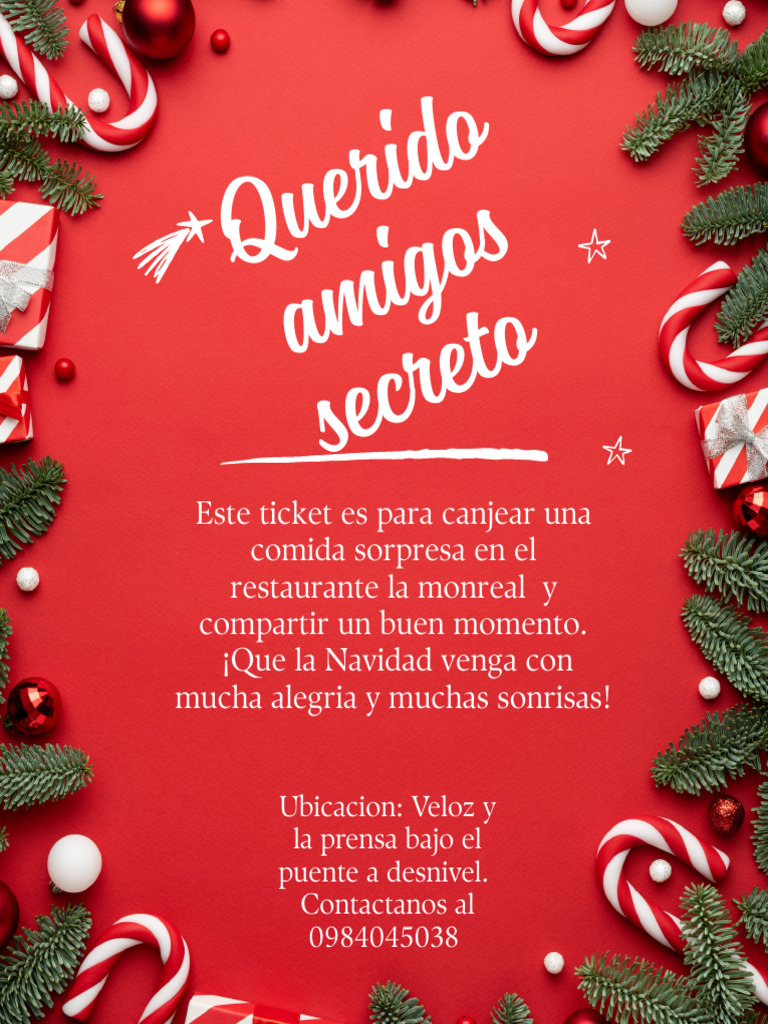 Post de Instagram Aviso Navideño Delicado Blanco | PDF