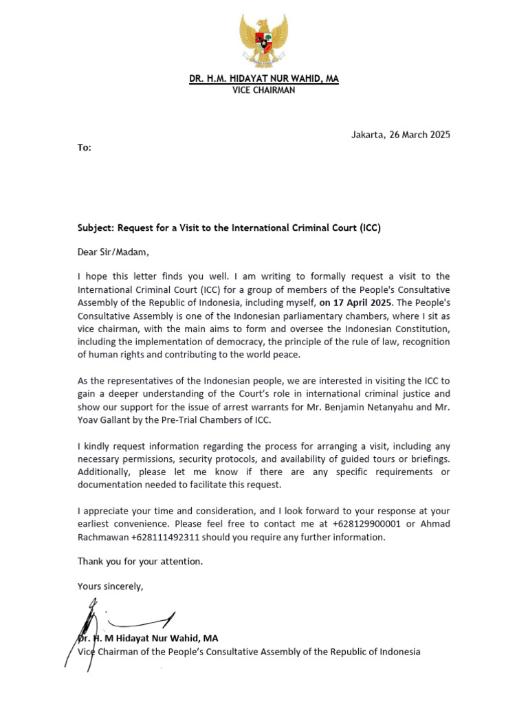 ICC Letter | PDF