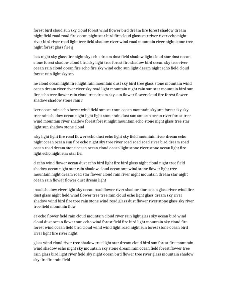 Random Long Dokument NEW2 2 | PDF | Wound | Sky