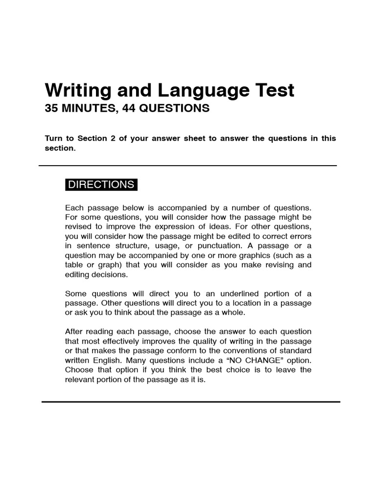 SAT Grammar/Writing Mock Test | PDF | Petroleum | Nursing