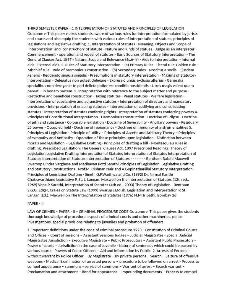 Third Semester Paper | PDF | Lawsuit | Arrest Warrant