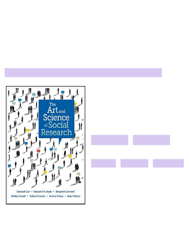 Test Bank for The Art and Science of Social Research (First Edition) First Edition online ...